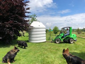 Transport Erdkeller zum Einbauort